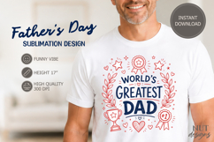 Fathers day Official Worlds Greatest Dad funny quotes Product Image 1