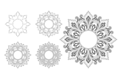 Multilayer candle holder template - Laser cut mandala SVG Product Image 2