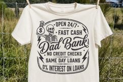 Dad Bank No Credit Checks SVG, Funny Money Dad SVG Product Image 1