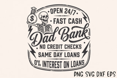 Dad Bank No Credit Checks SVG, Funny Money Dad SVG Product Image 7