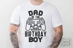 Dad Of The Birthday Boy Level Unlocked SVG Video Game PNG Product Image 1