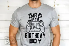 Dad Of The Birthday Boy Level Unlocked SVG Video Game PNG Product Image 3