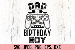 Dad Of The Birthday Boy Level Unlocked SVG Video Game PNG Product Image 2
