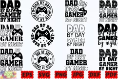 Dad By Day Gamer By Night SVG | Funny Dad SVG | Dad SVG |PNG Product Image 2