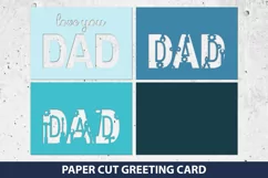 Love You Dad Greeting Card I Happy Father's Day Paper Cut Product Image 3