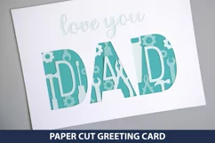 Love You Dad Greeting Card I Happy Father's Day Paper Cut Product Image 2