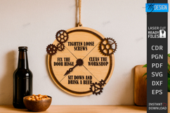Dad Chore Wheel Laser Cut|Chore and Beer Reward| Wall Decor Product Image 1