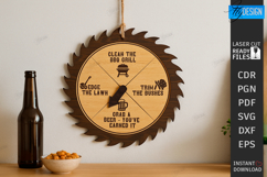 Dad Chore Wheel Laser Cut|Chore and Beer Reward| Wall Decor Product Image 1