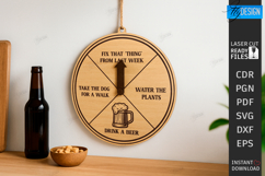 Dad Chore Wheel Laser Cut Bundle | Chore and Beer Reward Product Image 9