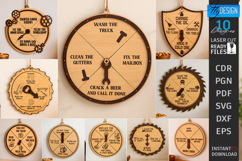 Dad Chore Wheel Laser Cut Bundle | Chore and Beer Reward Product Image 1