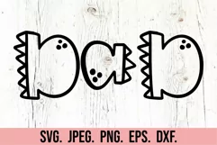 Dad Dinosaur SVG - Dinosaur Birthday PNG - Daddy Saurus Product Image 5