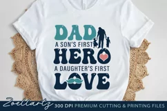 Fathers Day SVG PNG EPS DXF Dad Is My Love Hero SVG Cut File Product Image 1