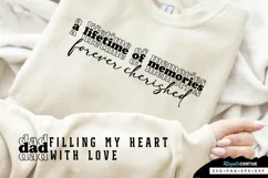 Dad Filling My Heart Sleeve SVG, Father's Day SVG Design Product Image 1