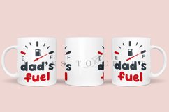 dad fuel fathers day coffee mug sublimation wrap glass mug wrap svg presized for 11oz and 15oz glass ready to cut and sublimation files