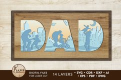 Fathers Day Multilayer Cut Files for Laser Cut Wood, DAD Product Image 1