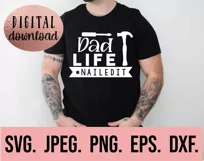 Dad Life Nailed It SVG - Fathers Days Day SVG - Tools Hammer Product Image 2