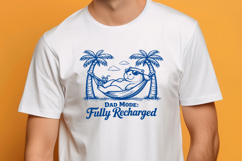 Dad Mode Fully Recharged SVG - Funny Capybara in Hammock PNG Product Image 2