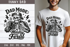 Dad Mode Mildly Feral Funny SVG design