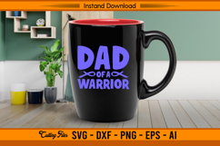 Dad of a Warrior Stomach Cancer Awareness SVG Product Image 3