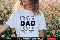 Dad Of Girls SVG, Father's Day SVG Design Product Image 1