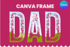 Dad Grunge Canva Frame Father's Day Distressed Photo Frame Product Image 1