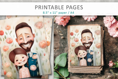 fathers day illustration, printable pages for dad Product Image 3