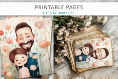 fathers day illustration, printable pages for dad Product Image 5