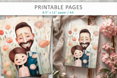 fathers day illustration, printable pages for dad Product Image 1