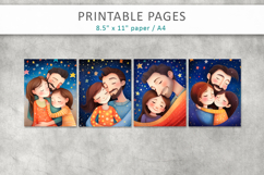 fathers day illustration, family moment illustration Product Image 2