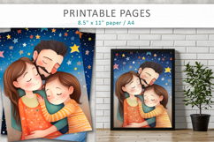 fathers day illustration, family moment illustration Product Image 3