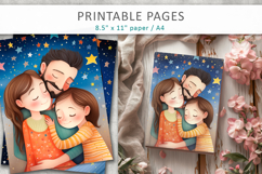 fathers day illustration, family moment illustration Product Image 1
