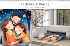 fathers day illustration, family moment illustration Product Image 4
