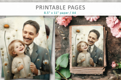 dad and child illustration, dad printable pages Product Image 3