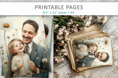 dad and child illustration, dad printable pages Product Image 5