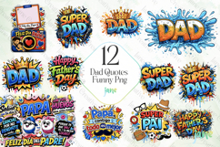 Dad Quotes Funny PNG Bundle Product Image 1
