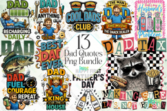 Dad Quotes Png Bundle Sublimation Product Image 1