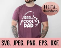 Reel Cool Dad SVG - Fathers Day Fishing - Gift For Him SVG Product Image 2