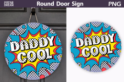 Just Like Daddy Round Sign PNG | Comic Door Hanger Product Image 1