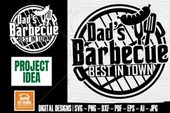 Dad's Barbecue Best In Town Svg, Father's Day Svg, Grill Svg Product Image 1