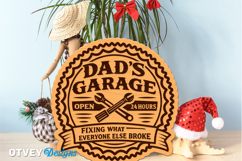 Dad's Garage SVG | Funny Dad Workshop Sign | Laser Cut Door Product Image 3