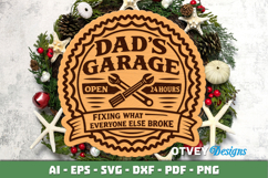 Dad's Garage SVG | Funny Dad Workshop Sign | Laser Cut Door Product Image 2