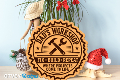 Dad's Garage SVG | Funny Dad Workshop Sign | Laser Cut Door Product Image 3
