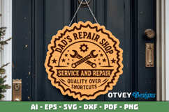 Dad's Garage SVG | Funny Dad Workshop Sign | Laser Cut Door Product Image 1