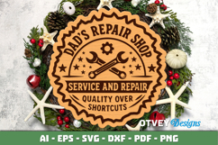Dad's Garage SVG | Funny Dad Workshop Sign | Laser Cut Door Product Image 2
