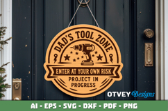 Dad's Garage SVG | Funny Dad Workshop Sign | Laser Cut Door Product Image 3