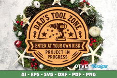 Dad's Garage SVG | Funny Dad Workshop Sign | Laser Cut Door Product Image 2