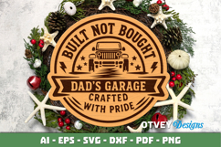 Dad's Garage SVG | Funny Dad Workshop Sign | Laser Cut Door Product Image 2