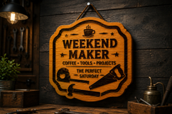 Dad's Garage Signs Workshop Quotes Laser Cut Product Image 1