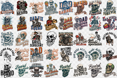Fathers Day Sublimation Bundle | Dad skull, Beard Dad Product Image 3