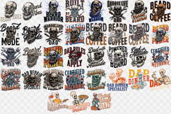 Fathers Day Sublimation Bundle | Dad skull, Beard Dad Product Image 4